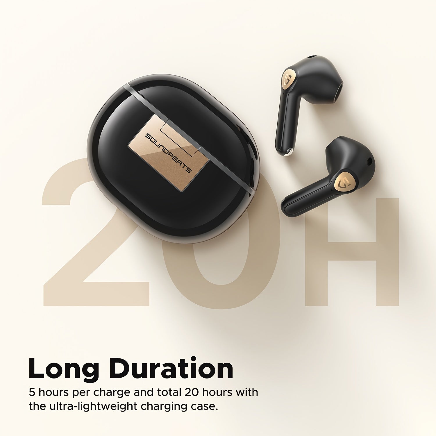 SOUNDPEATS Wireless Earbuds Air3 Deluxe HS With Hi-Res Audio Certification And LDAC Codec, Wireless 5.2 Earphones With 4 Mics And ENC For Calls, 14.2mm Driver, 60ms Low Latency Game Mode