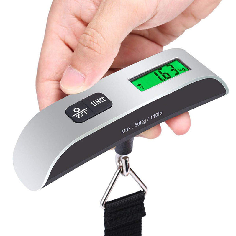 1pc 110lb/50kg Digital Handheld Luggage Hanging Baggage Scale，hand Scale, Mini Portable Electronic Scale, Express Scale With Backlight LCD Display, Travel Must Haves