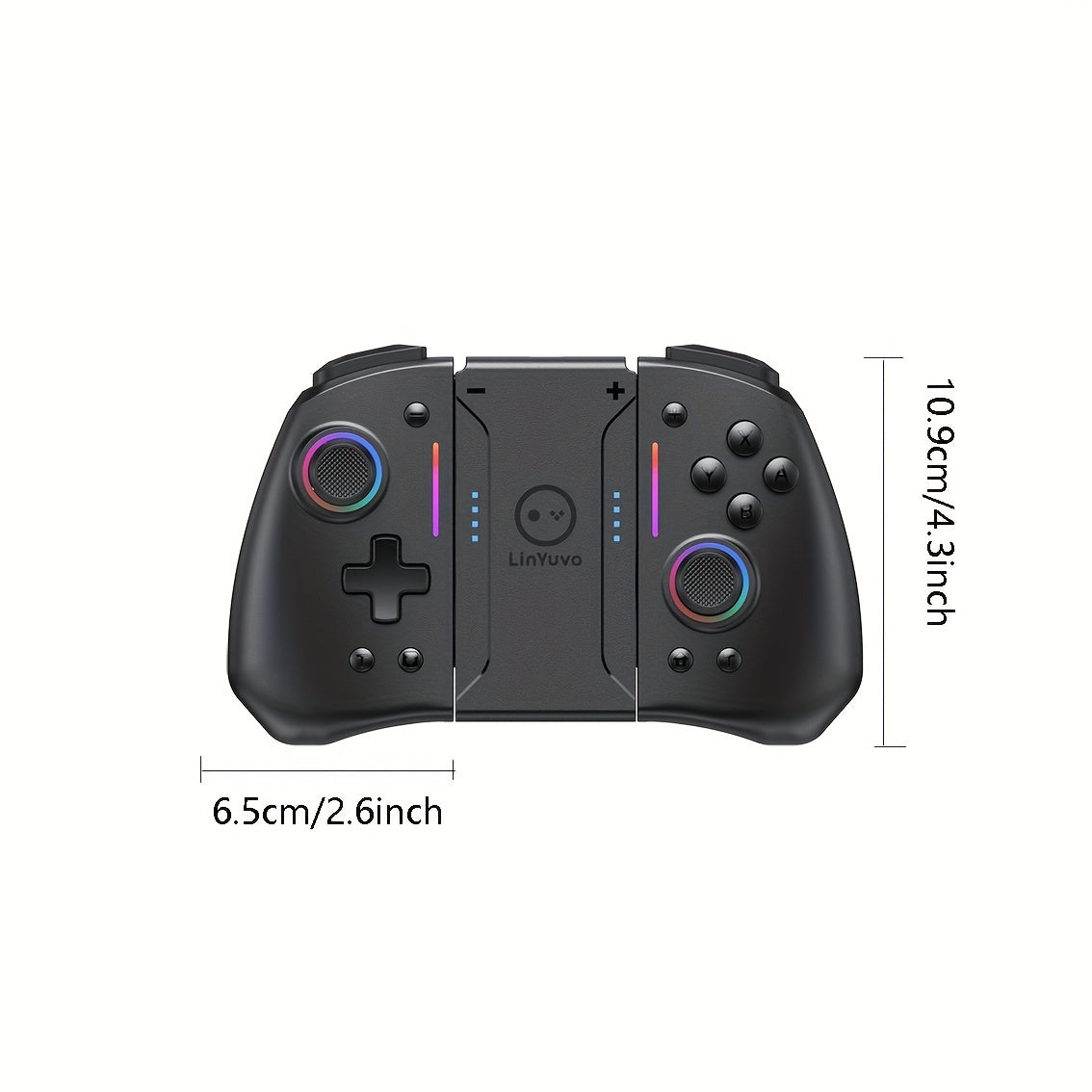 Upgrade Metal  Joystick Wireless Controller With RGB Light For Switch/OLED Console With Turbo Function