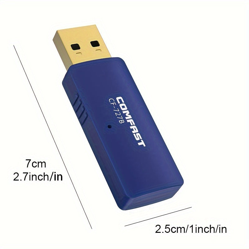 Comfast Mini USB WiFi Adapter PC Wireless 4.2 1300Mbps Wi-Fi Dongle CF-727B