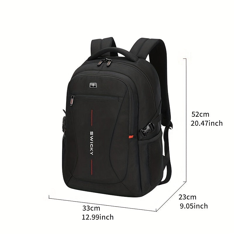 1pc Business Backpack For Men,Waterproof Backpack With USB Charging Port,Tech Backpack For Work College,Travel Laptop Backpack, Capacity Of 43.18 Cm Computer