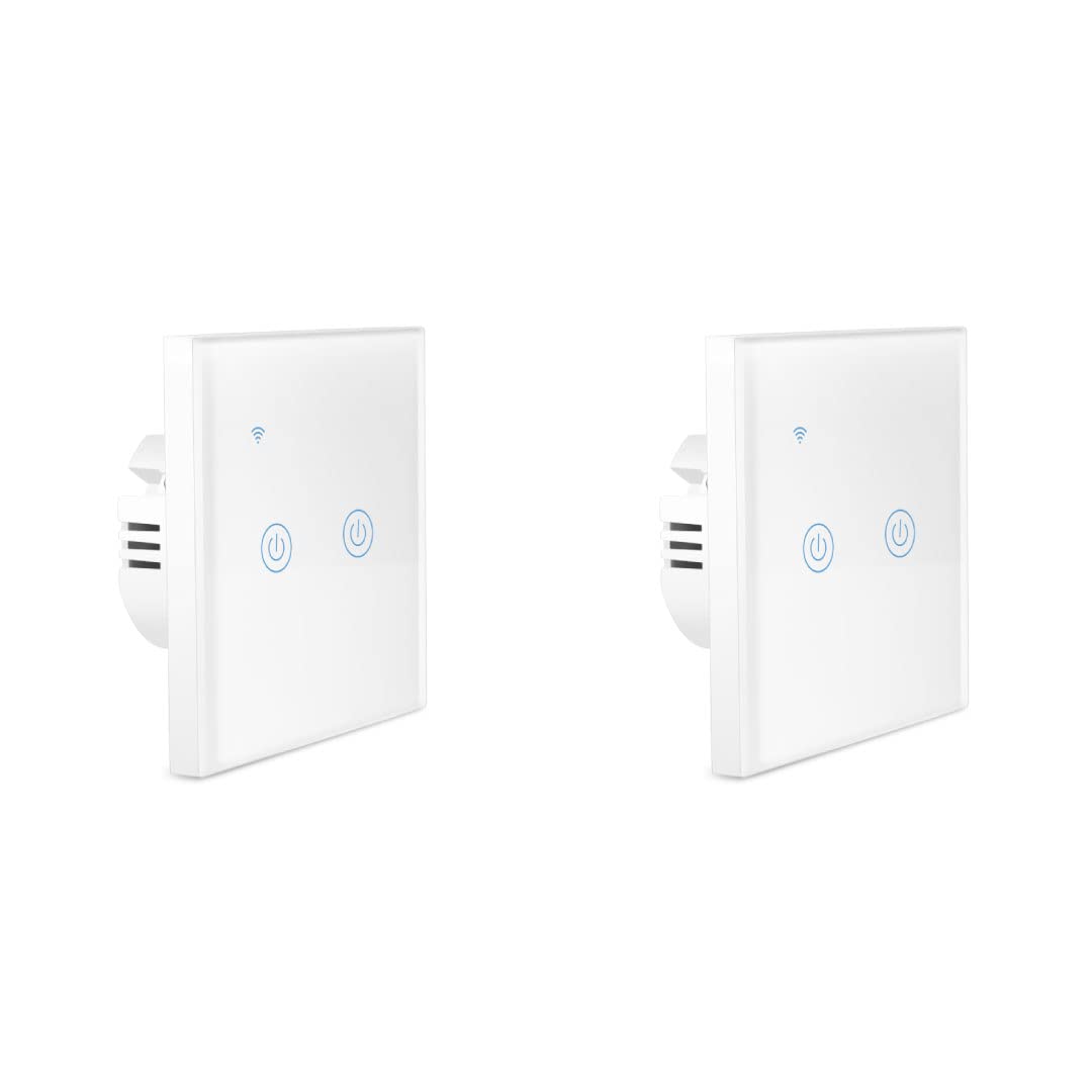 Homm by Blupebble Smart Wall Switch With WiFi and Bluetooth Connectivity(4 Gang, Pack of 2)