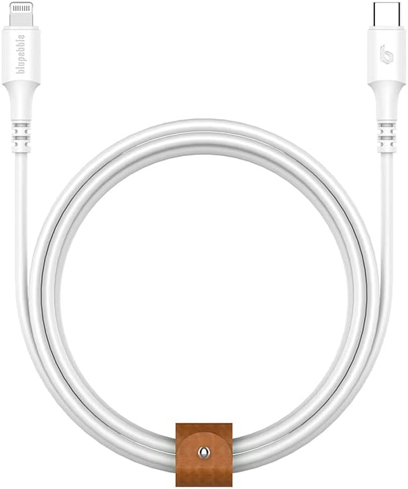Blupebble PowerFlow, USB-C to Lightning Cablefor iPhone 13 Pro Max /13 Pro/13/12 Pro Max/12/11 Pro/X/XS/XR / 8 Plus, AirPods Pro [Apple MFi Certified] Supports Power Delivery (3.9ft, White)
