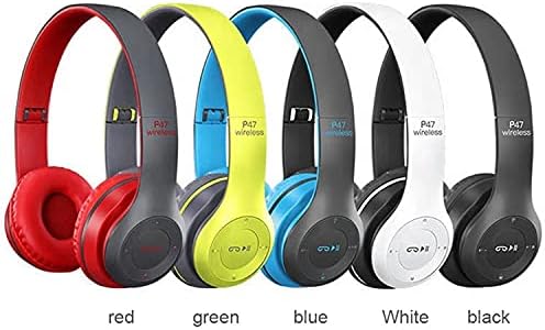 P47 Multifunctional Wireless Foldable Over Ear Headphone (Blue)