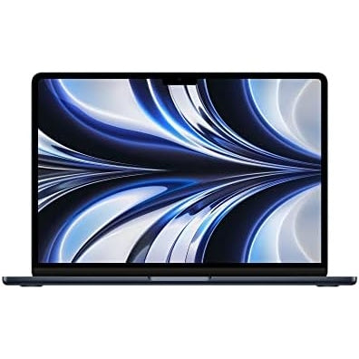 Apple 2022 MacBook Air laptop with M2 chip: 13.6-inch Liquid Retina display, 8GB RAM, 256GB SSD storage, 1080p FaceTime HD camera. Works with iPhone and iPad; Midnight; English