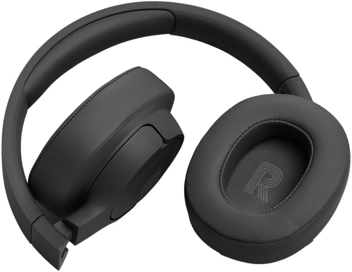 JBL Tune 770NC Adaptive Noise Cancelling Wireless Over-Ear Headphones, Pure Bass Sound, Smart Ambient, Bluetooth 5.3, Le Audio, VoiceAware, 70H Battery, Multi-Point Connect - Black, JBLT770NCBLK