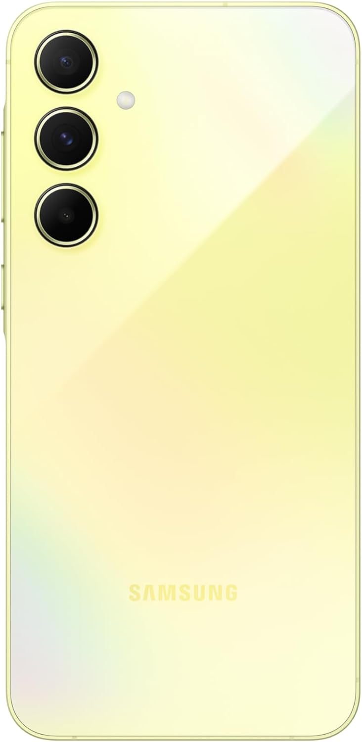Samsung Galaxy A55 5G, Android Smartphone, Dual SIM Mobile Phone, 8GB RAM, 128GB Storage, Awesome Lemon (UAE Version)