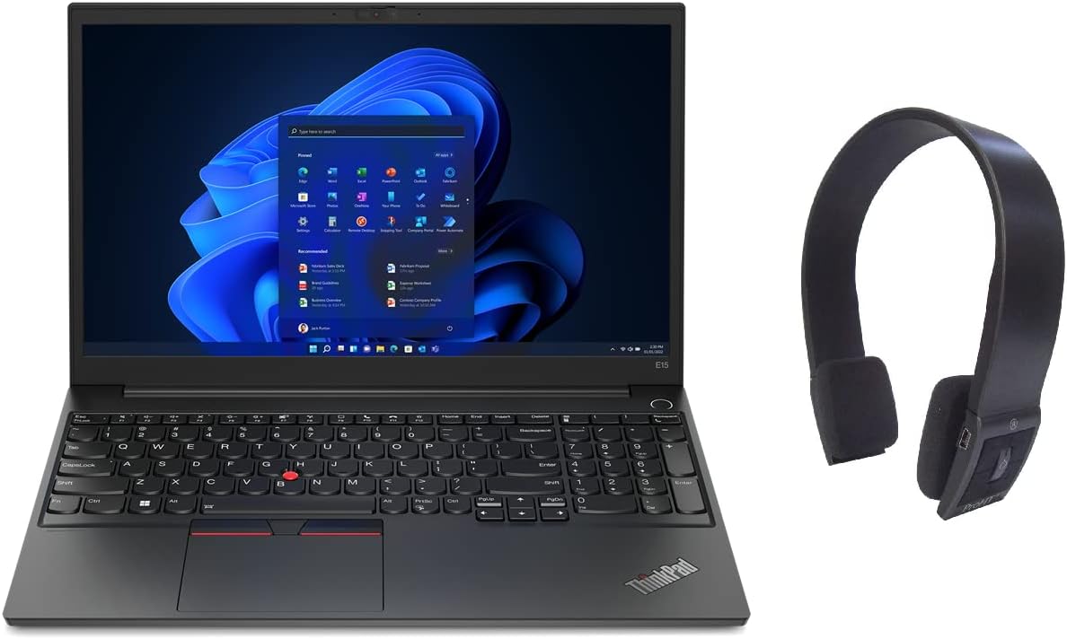 Latest Lenovo ThinkPad E15 Gen 4 Business Laptop 15.6” FHD 300Nits Display 12thGen Core i7-1255u 40GB 1TB Intel Iris Xe Graphics FingerPrint WIN11 Pro Black (Upgraded)