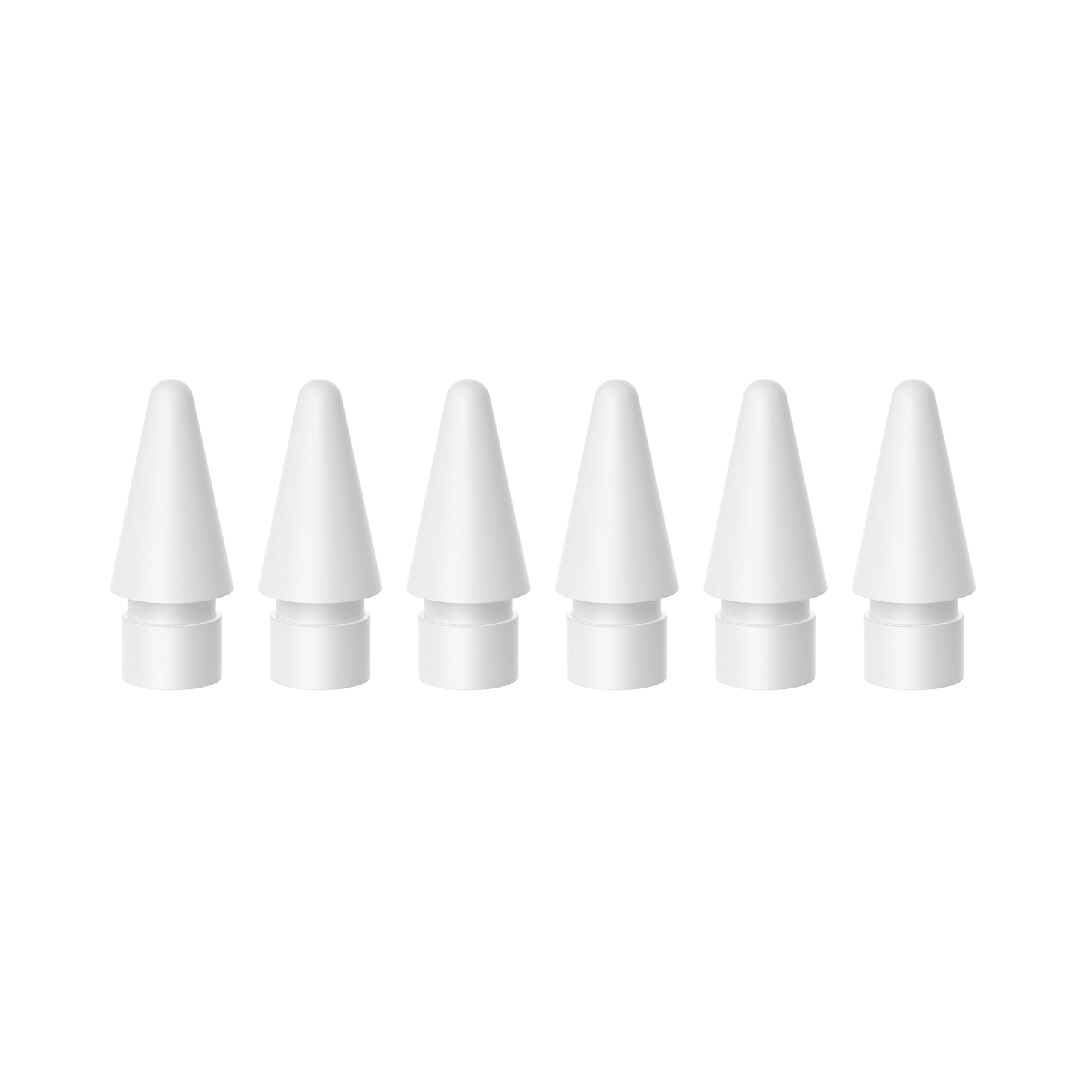 Blupebble Replacement Tips for Apple Pencil, Pack of 6 Compatible with Apple Pencil 1st Gen and 2nd Gen, No Wear Out Fine Point Precise Control Pen Like Nibs for Apple Pencil