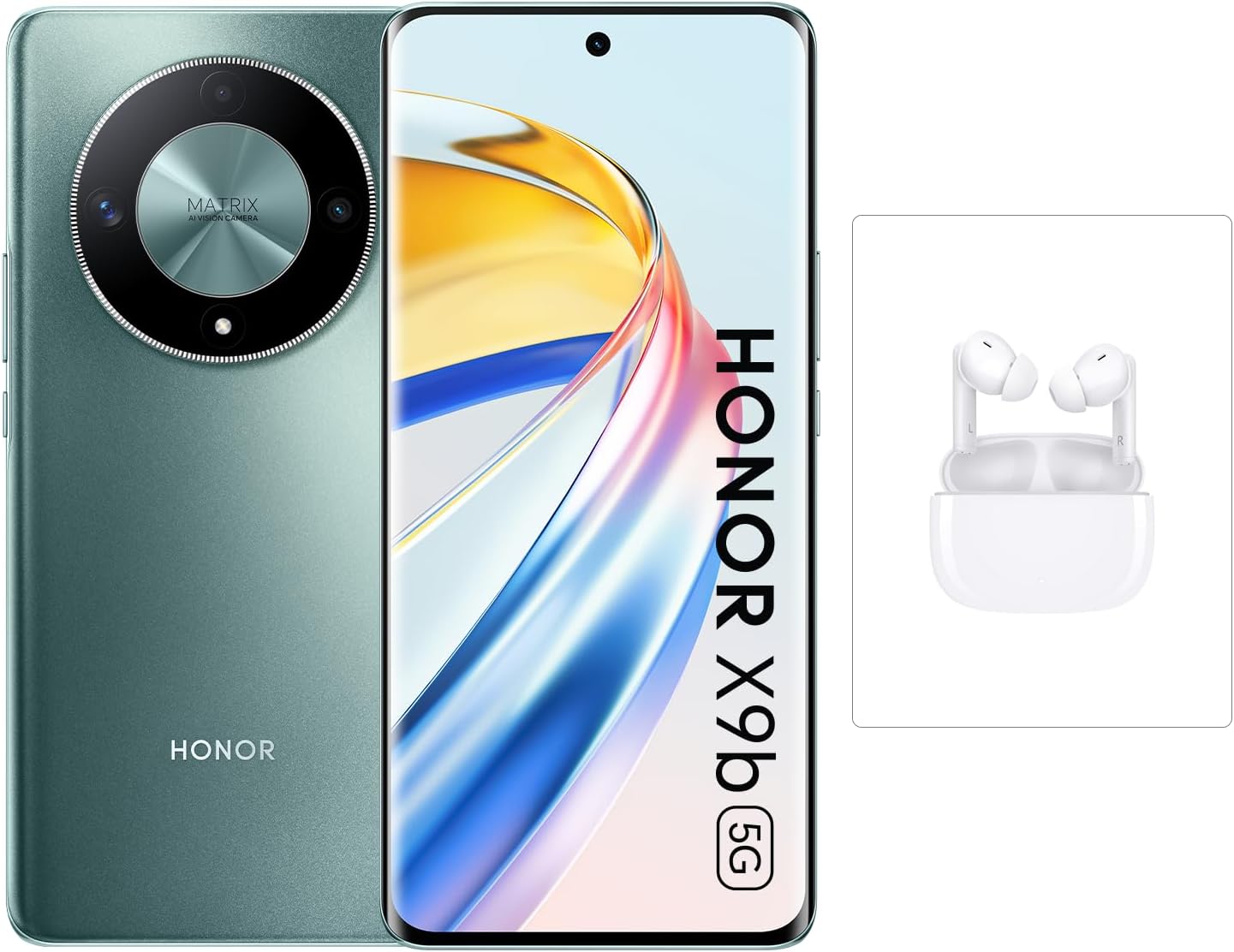 HONOR X9b 5G 12GB+256GB Emerald Green Dual Sim +HONOR CHOICE Earbuds X5 Lite +12 months screen protection
