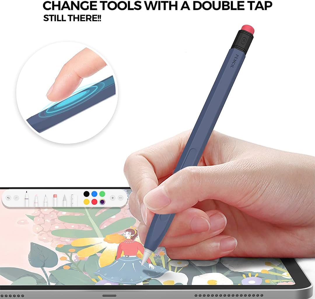 Blupebble Silicone Pencil Skin for Apple Pencil 2nd Gen (Midnight Blue)