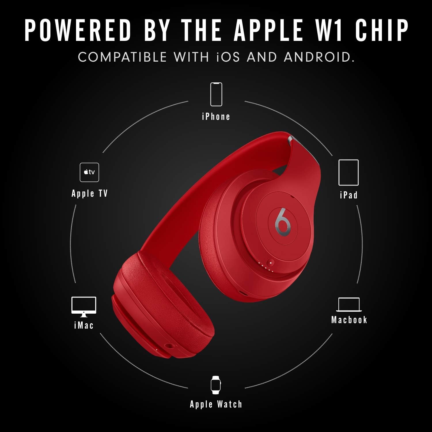 Beats Studio3 Wireless Over‑Ear Headphones Red