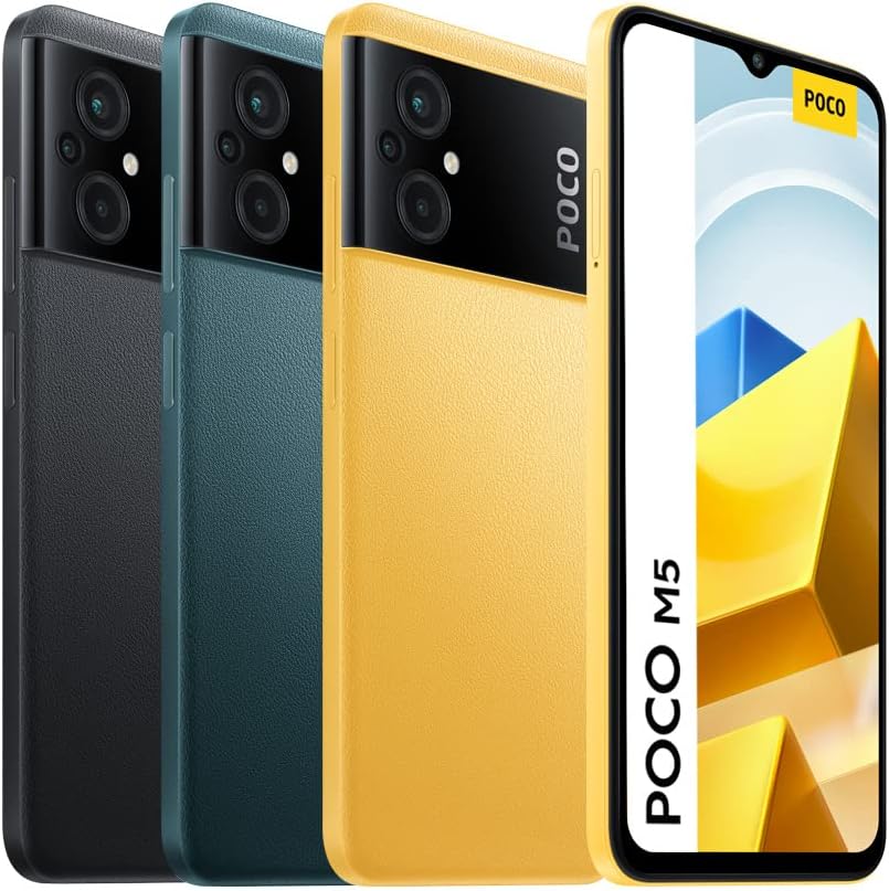 POCO M5 - Smartphone 4+128GB, 6.58 Inch 90Hz FHD+ DotDrop Display, MediaTek Helio G99, 50MP AI triple camera, 5000mAh, NFC, Black (UK Version + 2 Years Warranty)