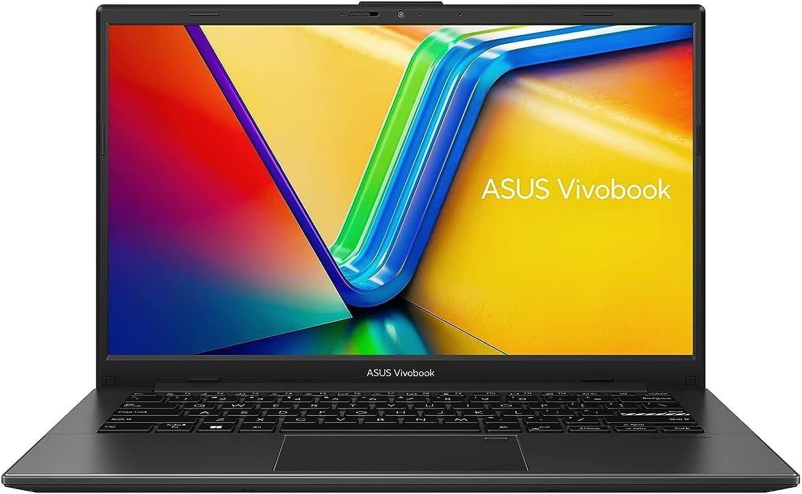 ASUS Vivobook GO 14 E140FA-NK185W (Mixed Black) Slim Laptop, R5 7520U 8GB 512GB PCIE G3 SSD, AMD Radeon, WIN11 HOME, 14-inch, HD Webcam, Fingerprint, Backlit-Eng-Arb-KB.