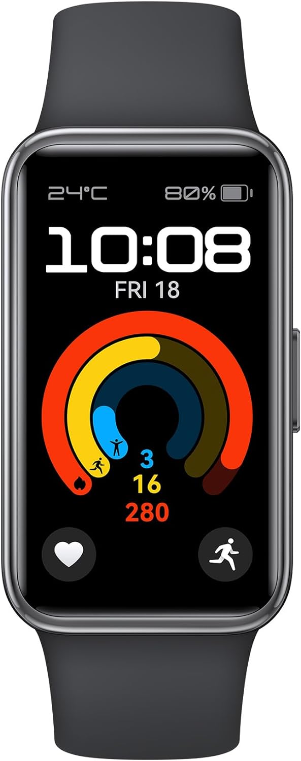 HUAWEI Band 9, Comfortable All-Day Wearing, Sleep Tracking, Fast Charging, Durable Battery, Intelligent Brightness Adjustments, 100 different workout modes, Compatible with iOS&Android, Black