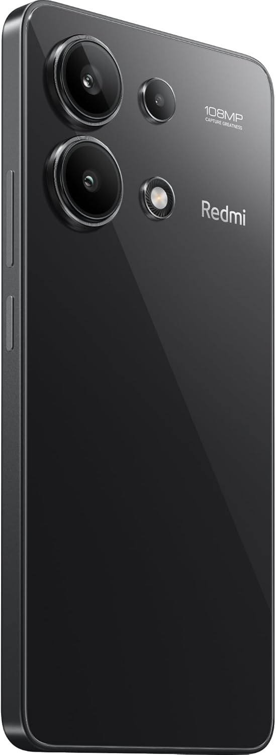 Xiaomi Redmi Note 13 (Midnight Black 8GB RAM, 256 Storage) - Super-clear 108MP triple camera |120Hz FHD+AMOLED display | Immersive viewing with ultra-thin bezels