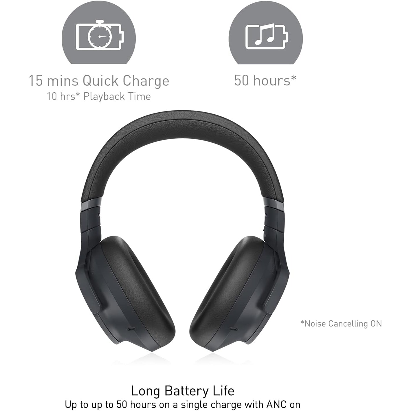 Technics Wireless Noise Cancelling Headphones, High-Fidelity Bluetooth Headphones with Multi-Point Connectivity, Impressive Call Quality, and Comfort Fit - EAH-A800-K Black