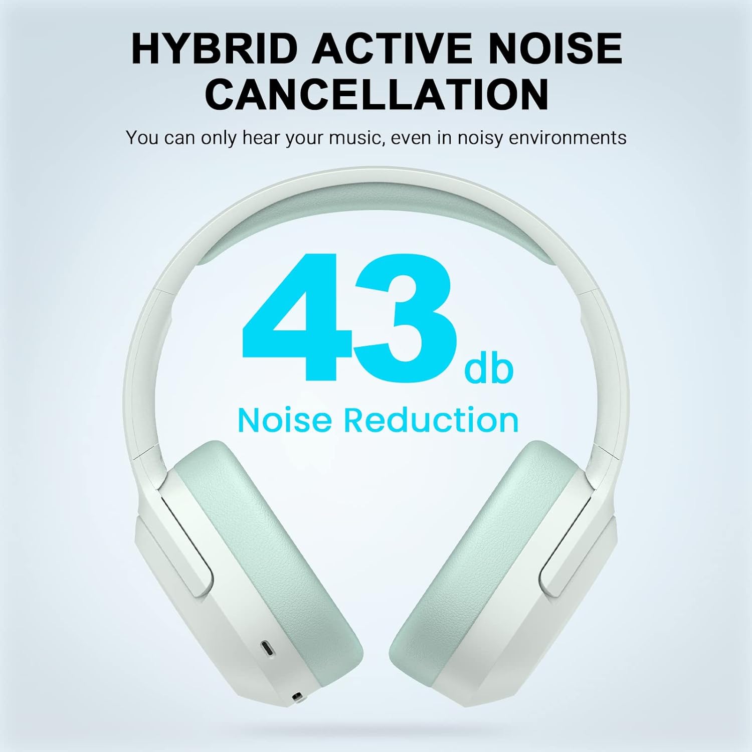 Edifier W820NB Plus Hybrid Active Noise Cancelling Headphones - LDAC Codec - Hi-Res Audio Wireless & Wired - Fast Charge - 49H Playtime - Over Ear Bluetooth V5.2 Headphones - Grey