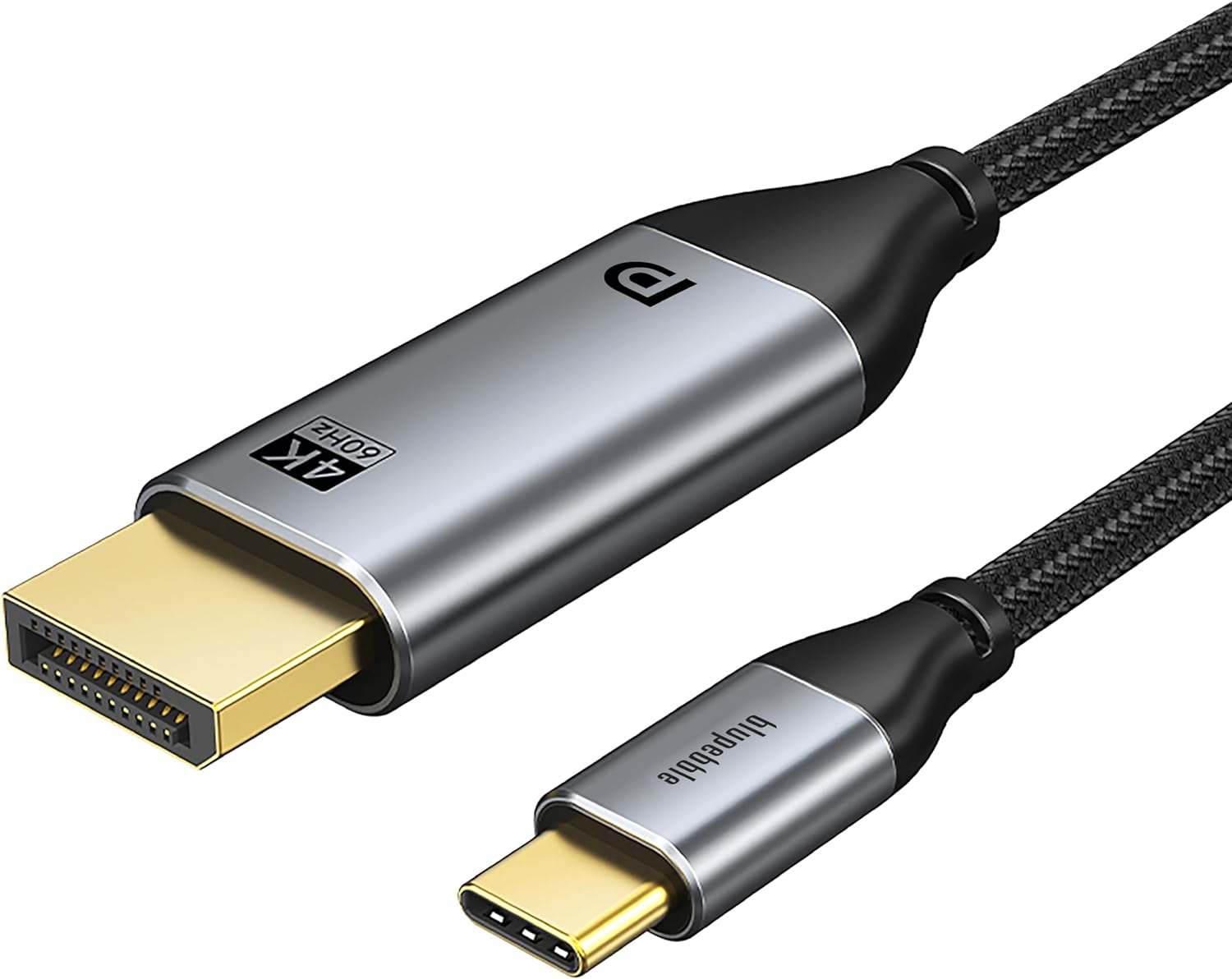 Blupebble 4K USB C to DisplayPort Cable Type C Thunderbolt 3/4 to DP Cable 4K@140HZ/120HZ, Compatible for iPhone 15 Series, Macbook Pro/Air, Galaxy S23/23+,iPad Pro/Air/Mini, Dell XPS - 3 Metre