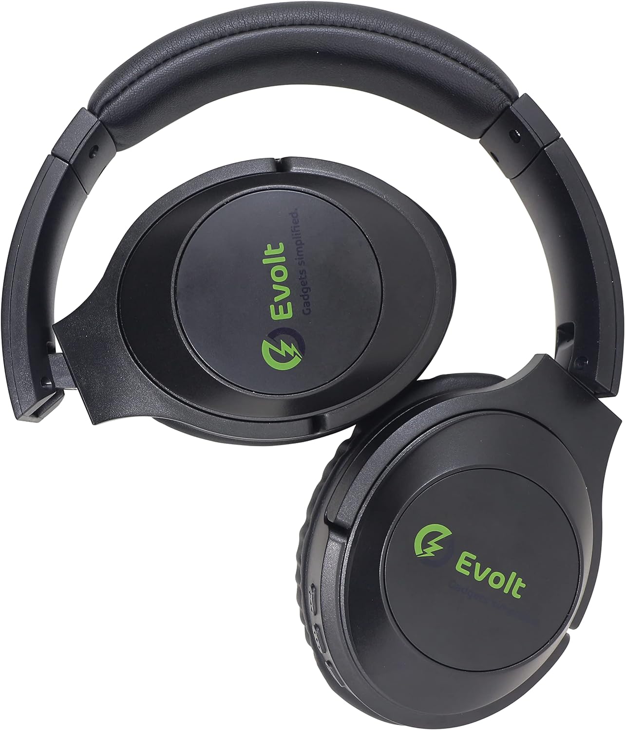 Evolt BH-100 Over-ear Wireless Headphones with AUX-In, Comfortable soft-paded finish, features 40mm speaker drivers, Multi-foldable design, upto 15 hours of music time