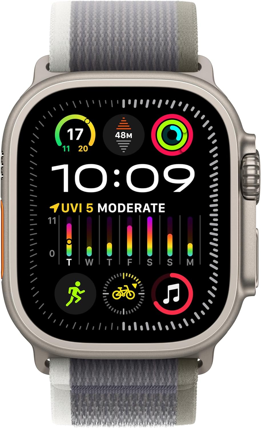 Apple Watch Ultra 2 [GPS + Cellular 49mm] Smartwatch with Rugged Titanium Case & Blue Alpine Loop Medium. Fitness Tracker, Precision GPS, Action Button, Extra-Long Battery Life, Bright Retina Display