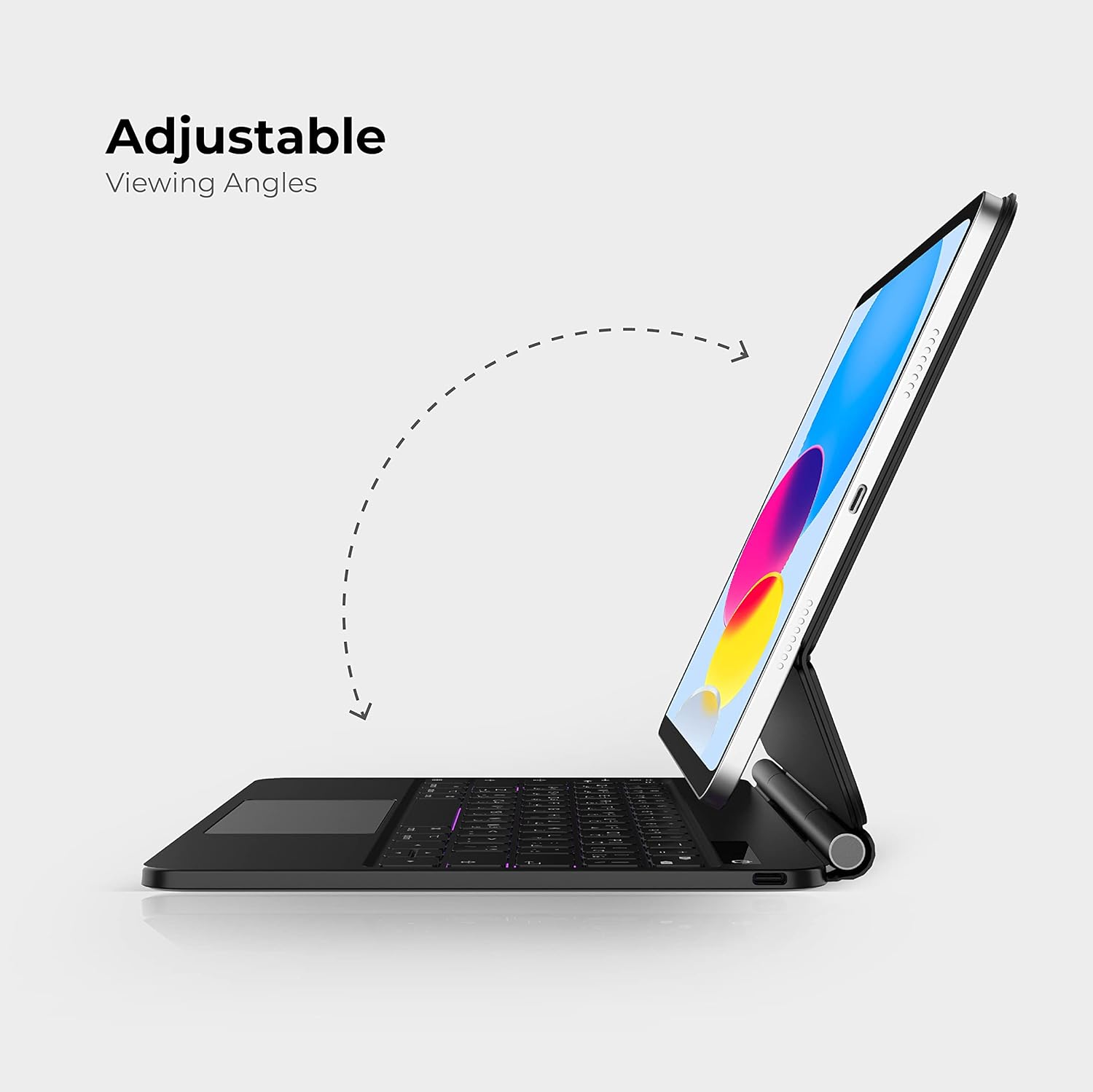 Blupebble Magic Folio Detachable Magnetic Keyboard with Large Precision Trackpad, Full-Size Backlit Keyboard Designed for iPad Pro 4th Gen. (11 inches)/iPad Air 5th Gen (10.9 inches)