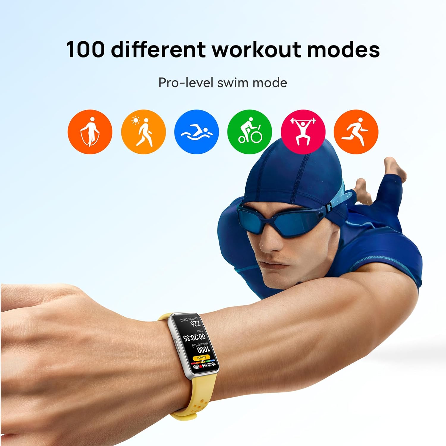 HUAWEI Band 9, Comfortable All-Day Wearing, Sleep Tracking, Fast Charging, Durable Battery, Intelligent Brightness Adjustments, 100 different workout modes, Compatible with iOS&Android, Black