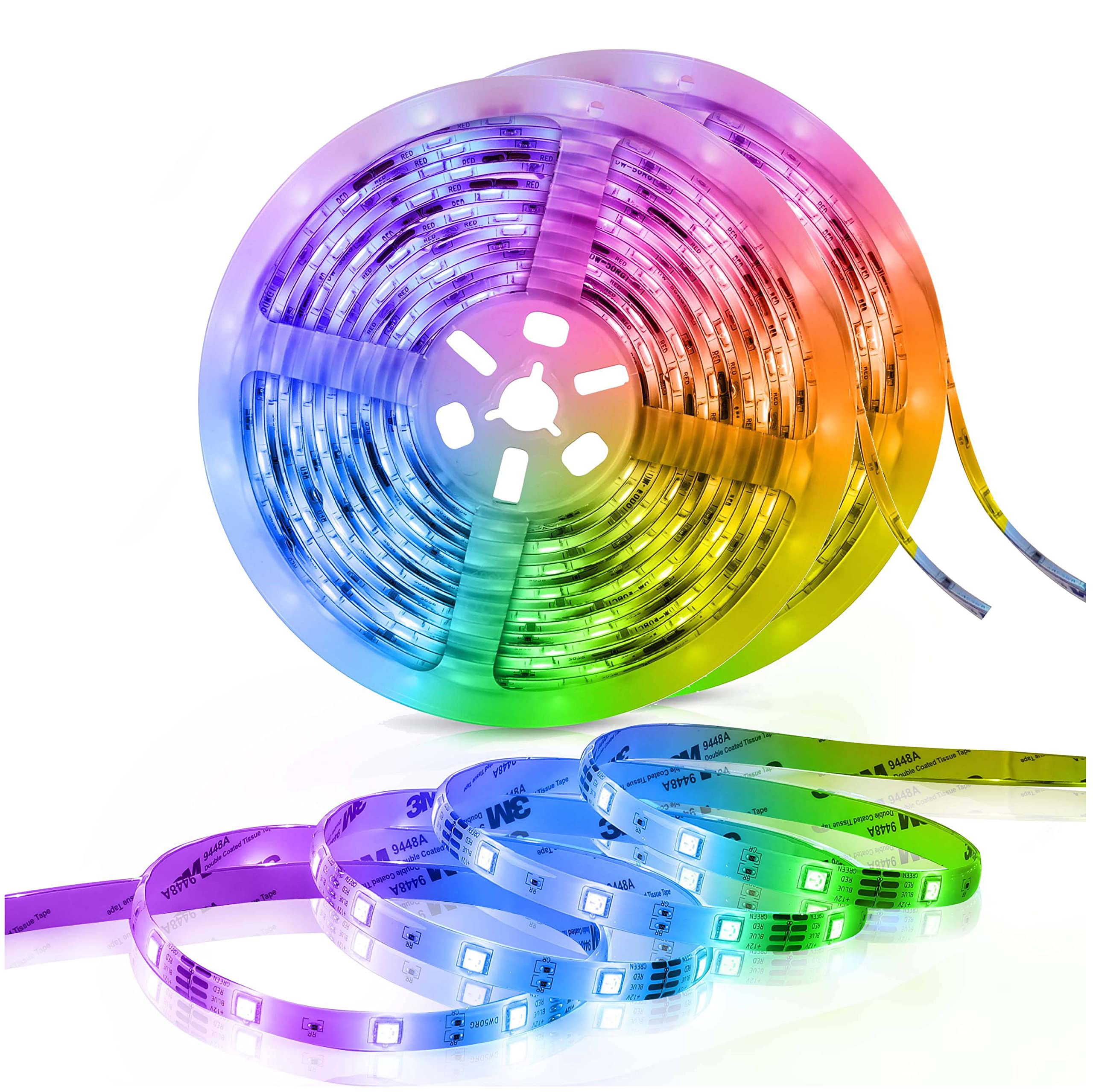 Homm by BlupebbleLumina Smart RGB LED Lights Strips 16M Colors, Led Color Changing, Smart App Control, Easy Install, Compatible W/Alexa & Google Assistant, Ip65 Rating Water-proof (5 Meters)