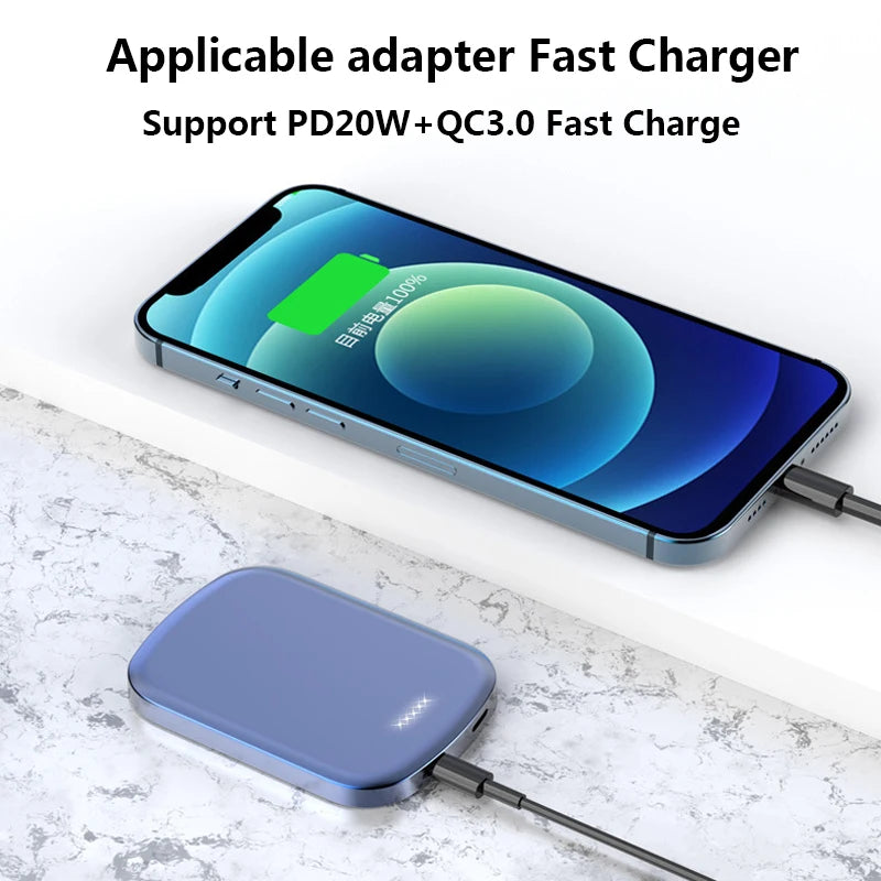2021 NEW 10000mAh power bank Magnetic Wireless charger For iphone 12 13 pro max mini powerbank External auxiliary battery