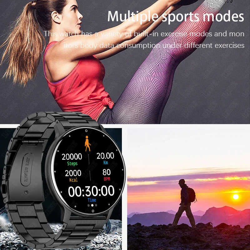 Xiaomi Smart Watch Men Bluetooth Call Sports Fitness Bracelet Waterproof Clock Voice Assistant Women Smartwatch For Men +Box