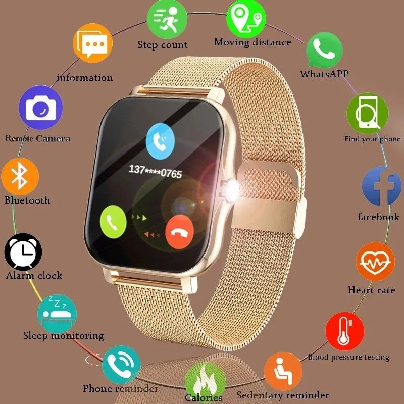 Original Smart Watch Clock Fitness Heart Monitor Sport Smartwatch Bluetooth Calls Watches for Men Women PK Huawei Amazfit 2023