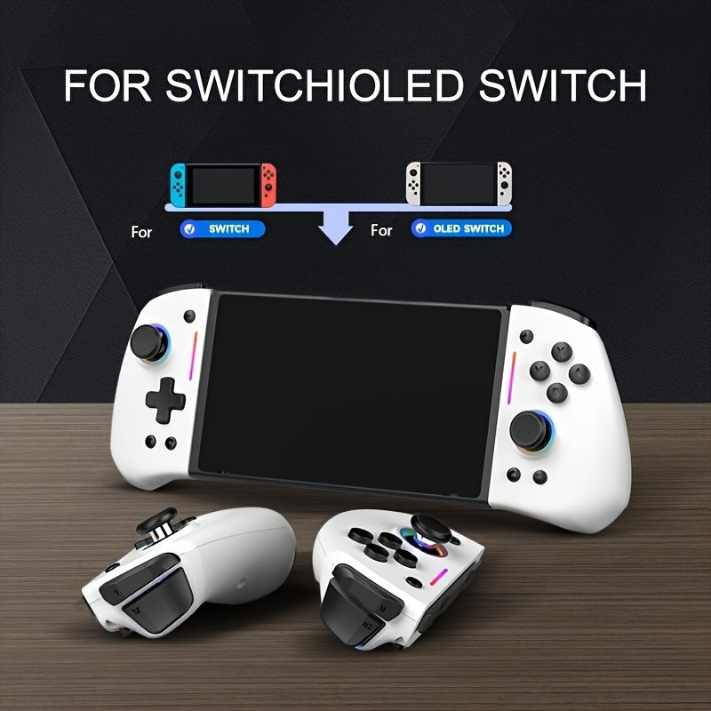 Upgrade Metal  Joystick Wireless Controller With RGB Light For Switch/OLED Console With Turbo Function