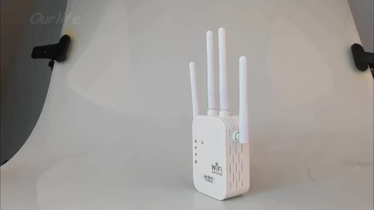 WiFi Extender, Signal Booster, Boost Your Signal to 300Mbps WiFi 2.4 & 5GHz Dual Band (8500 Square Feet), Strong Signal Penetration, Supports 35 Devices, 4 Modes, 1-Tap Setup, 4 Antennas for 360° Coverage, Ethernet Port Supported.