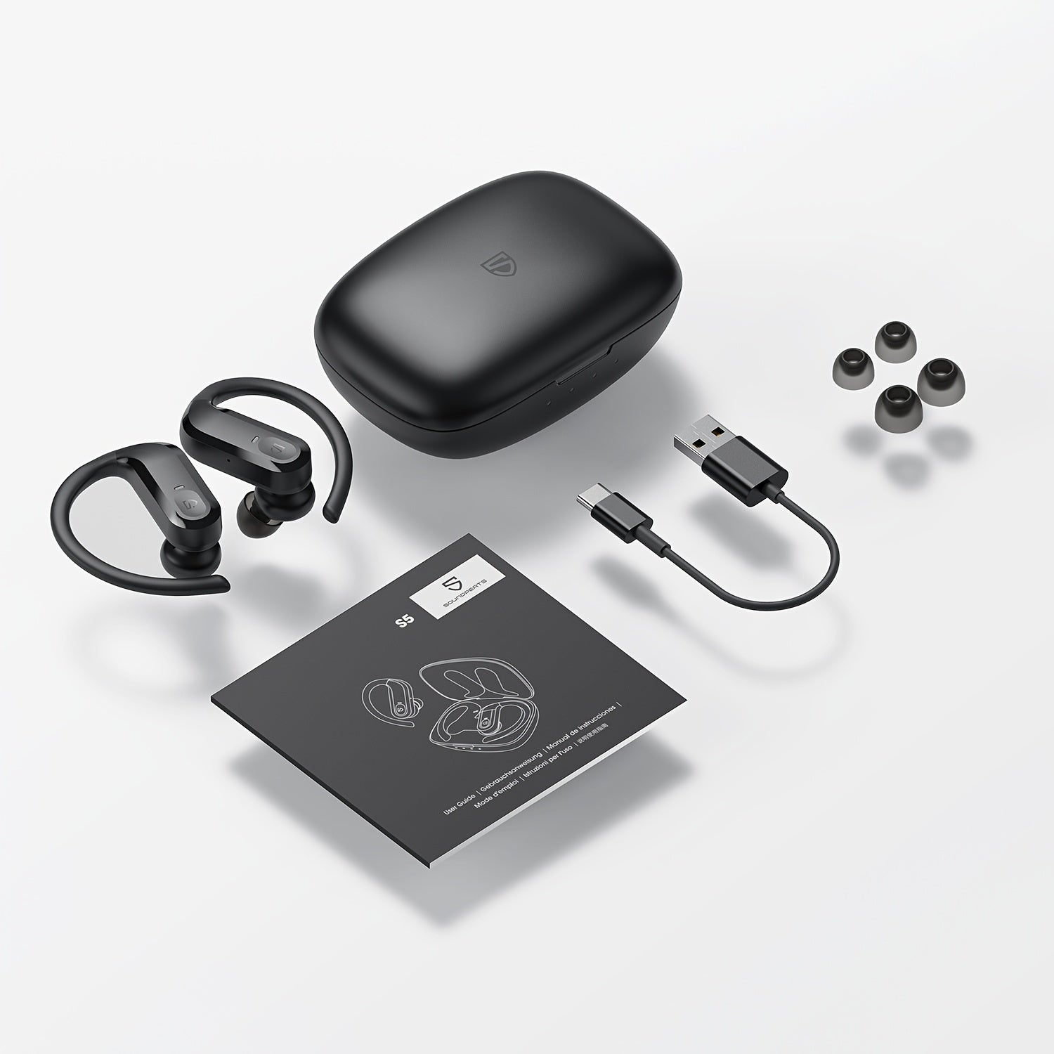 Soundpeats S5 Wireless Earbuds: BT 5.0 Headphones With Touch Control, IPX7 Waterproof, 12mm Drivers & Mono/Stereo Mode - Perfect For Sports