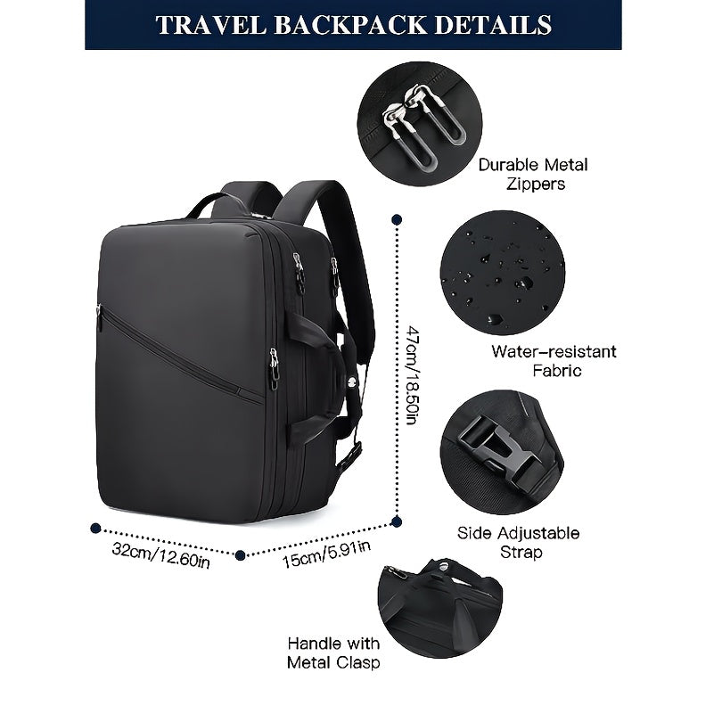 3pcs Backpack Wash Bag And Handbag Set, Travel Backpack 43.94 Cm Laptop Backpack, Casual Backpack Convertible Design Shoulder Bag Briefcase, Water-proof Business Backpack For Men Women