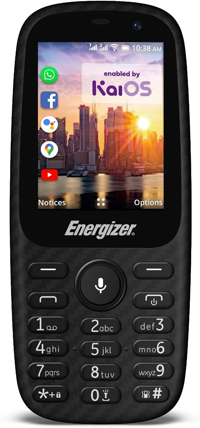 Energizer Energy E241S Feature Phone, 512 MB RAM, Dual Mini Sim - Black