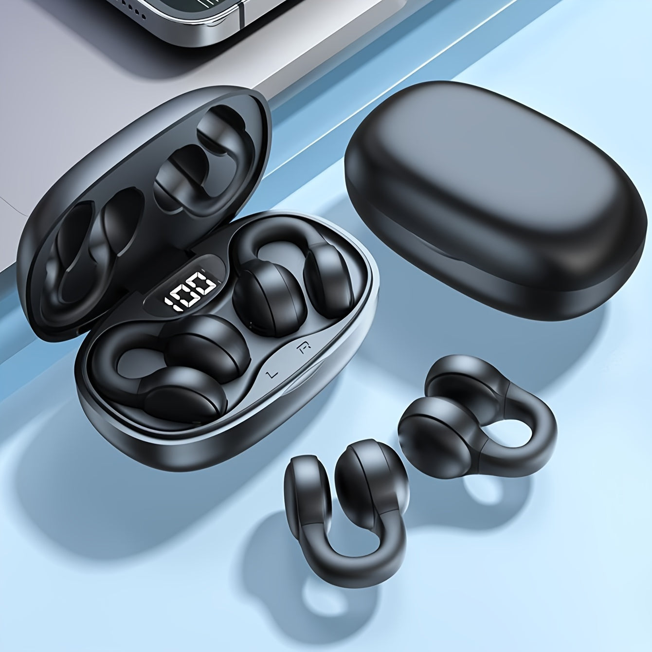 New Wireless Headset Touch Earphones Clip-Ear Headphones For Xiaomi Earphone For IPhone Earbud