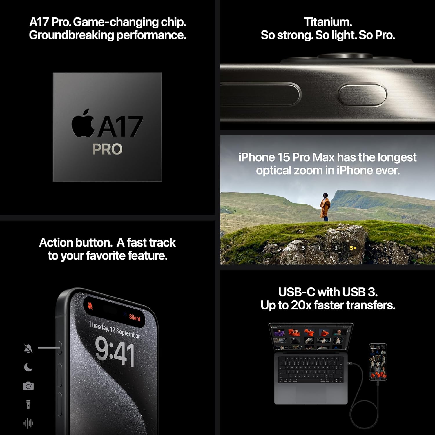Apple iPhone 15 Pro (256 GB) - Natural Titanium
